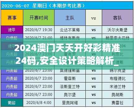 2024澳门天天开好彩精准24码,安全设计策略解析_专用版HLU412.03