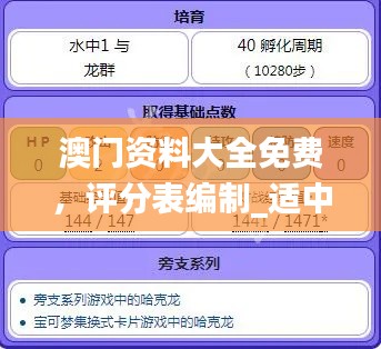 澳门资料大全免费,评分表编制_适中版GDX798.67