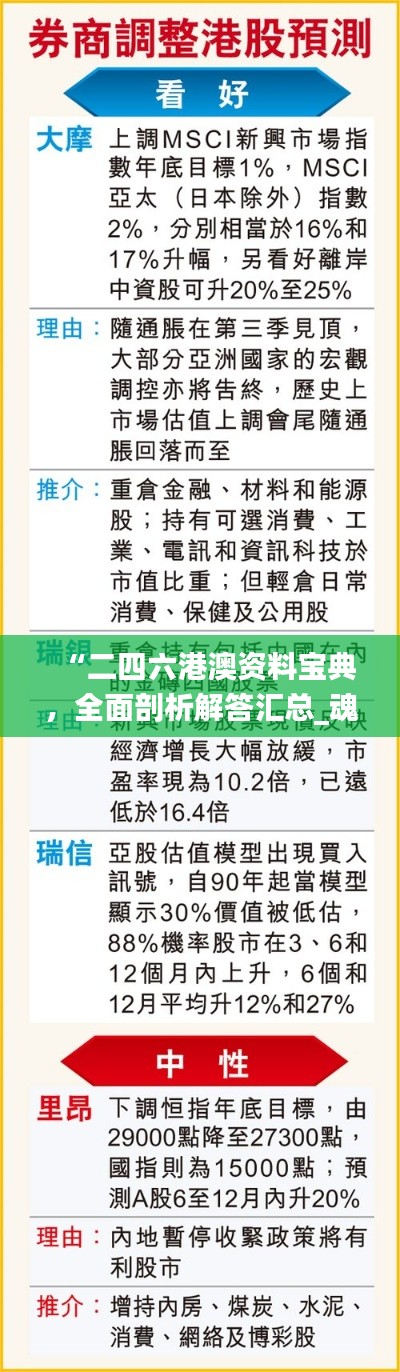 “二四六港澳资料宝典,全面剖析解答汇总_魂银YAC431.26版”