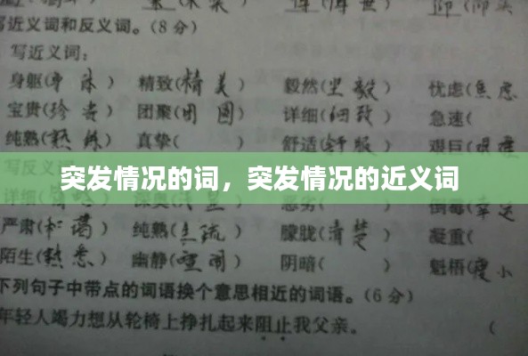 突发情况的词,突发情况的近义词